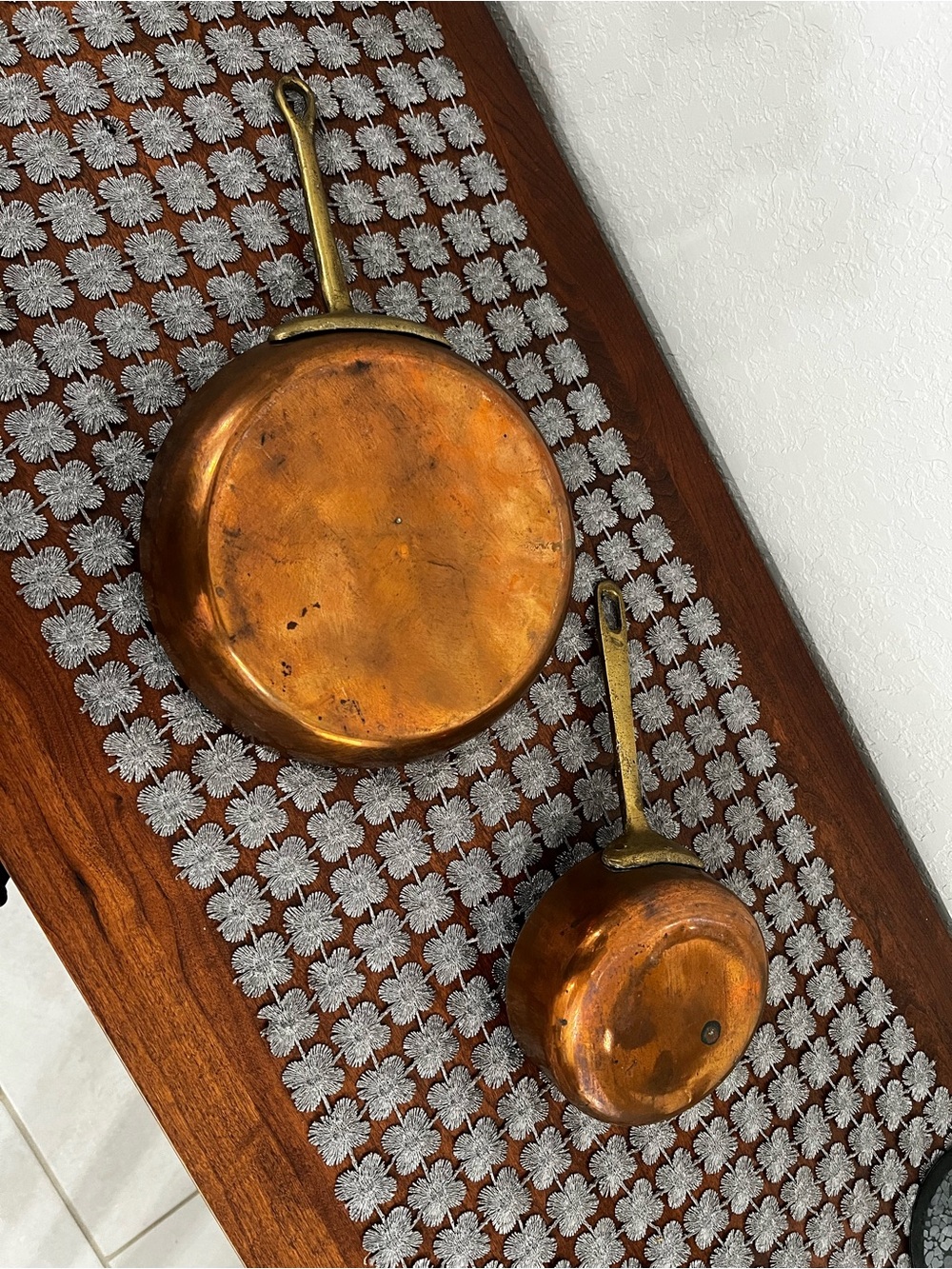 Vintage Copper Saucepan Set - Warm Copper Finish